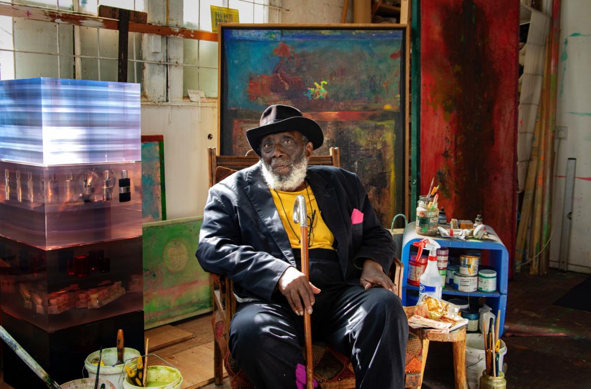 Sir Frank Bowling, RA, OBE, 2020, © Sacha Bowling, courtesy the artist