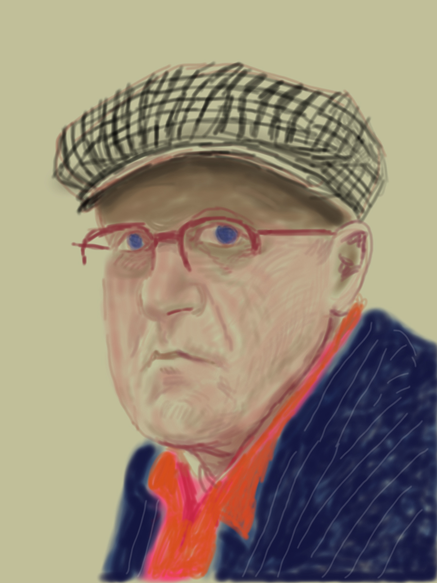 Hockney Self portrait, 14 March 2012, © David Hockney