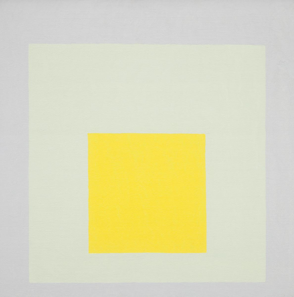 Josef Albers, Study for Homage to the Square: Impact, 1965. Oil on Masonite; 60.5 × 60.5cm. Courtesy The Josef Albers Museum Quadrat Bottrop. © 2020 The Josef And Anni Albers Foundation/Artists Rights Society (ARS), New York/DACS, London