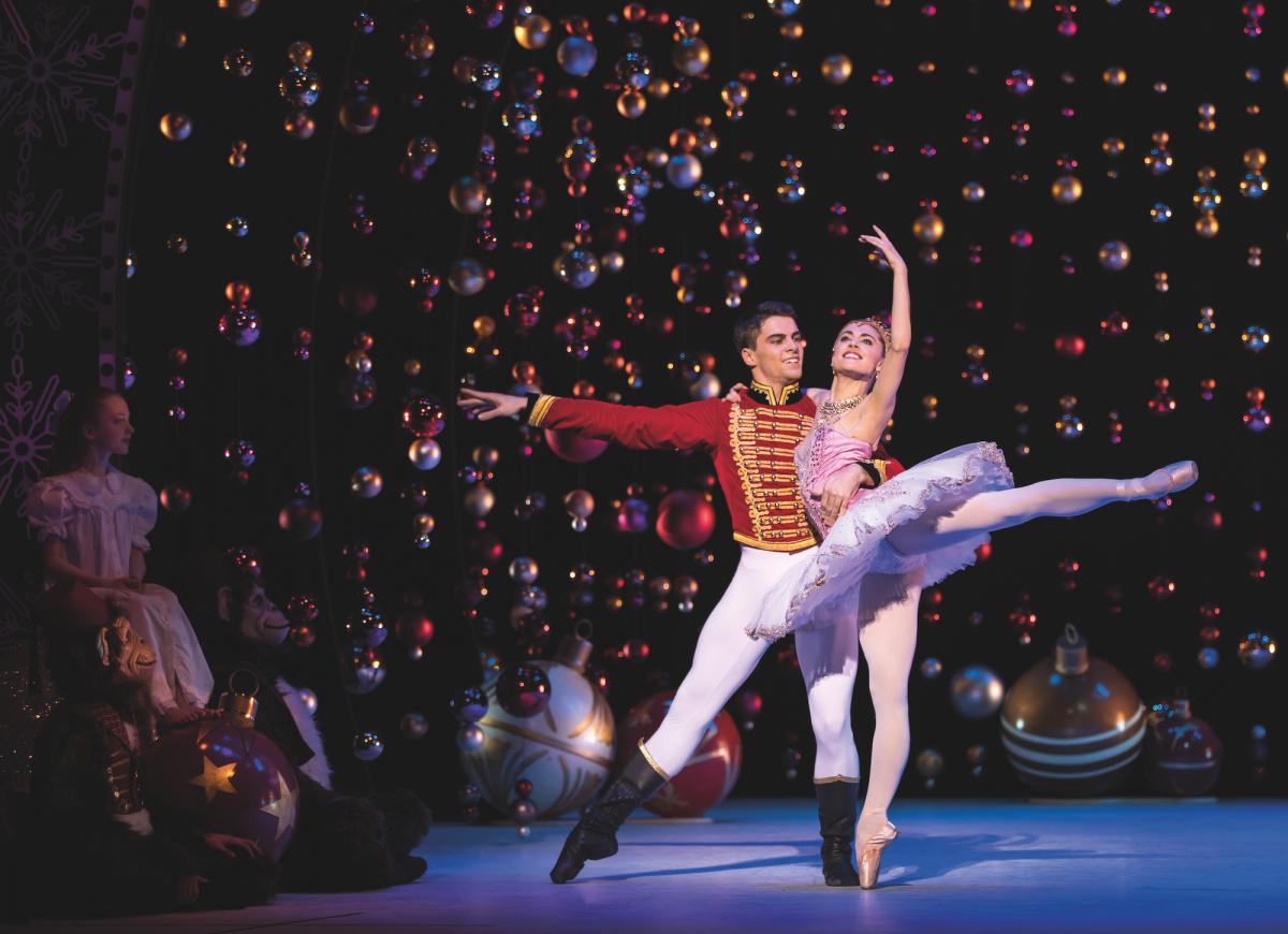 Bethany Kingsley-Garner as the Sugar Plum Fairy and Evan Loudon as the Prince in Peter Darrell's The Nutcracker. Credit by Andy Ross