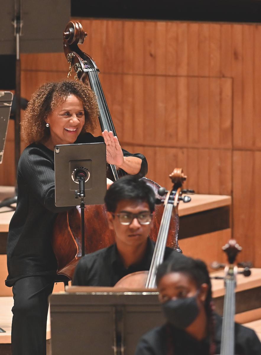 Chineke! junior and senior orchestra performing in London