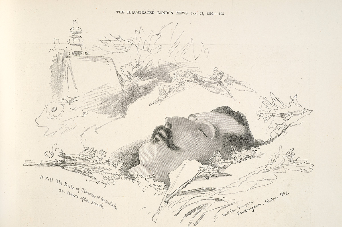 Picture of the dead Prince Albert Victor appeared as part of a tribute in the Illustrated London News