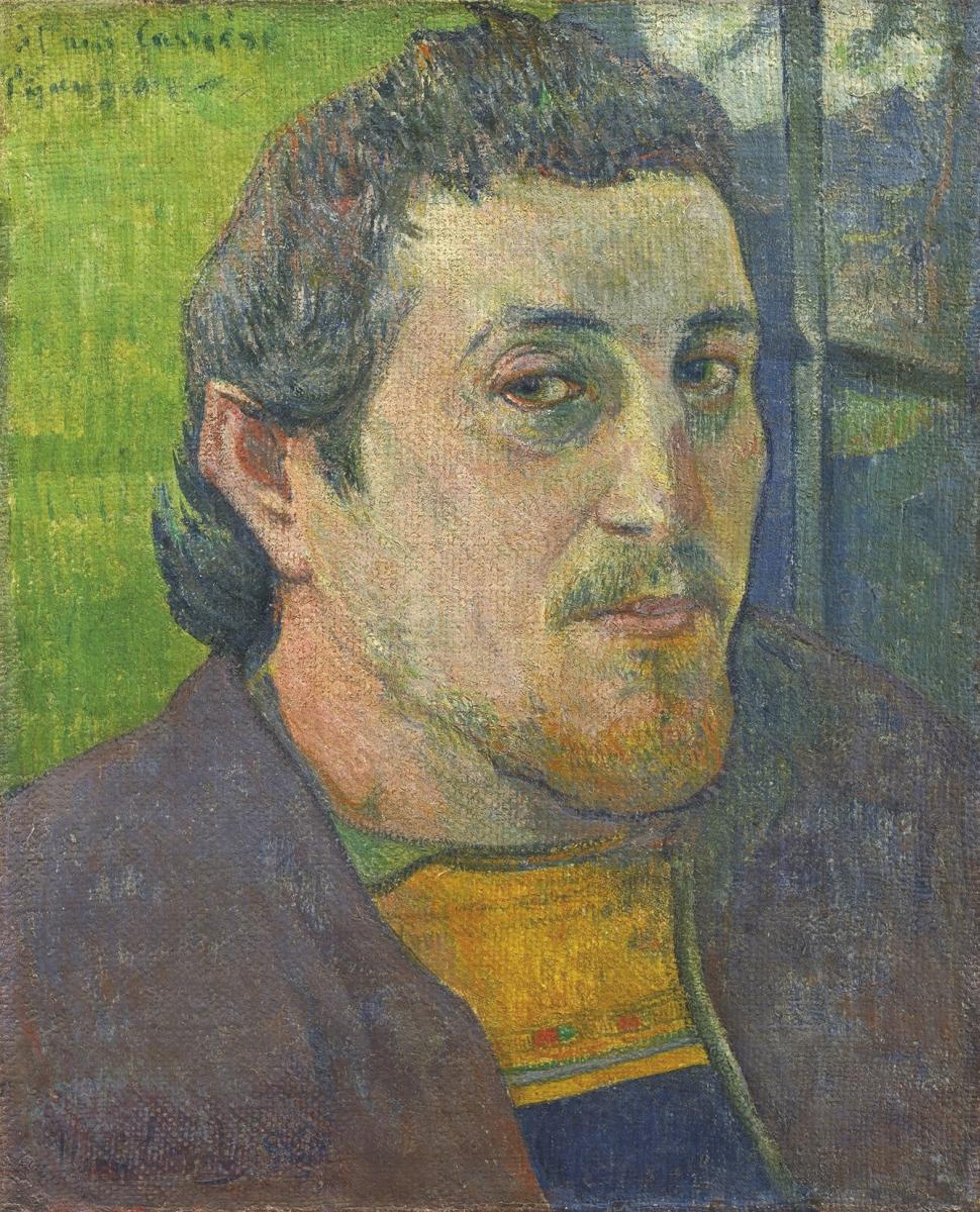 Self-Portrait Dedicated to Carrière by Paul Gauguin, painted in the years 1888–89