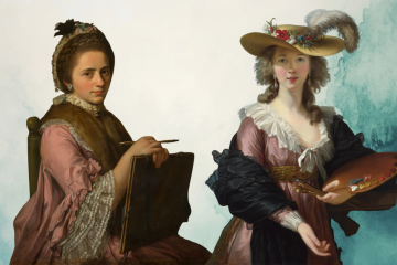 Mrs Kauffman and Madame Le Brun, Self Portraits
