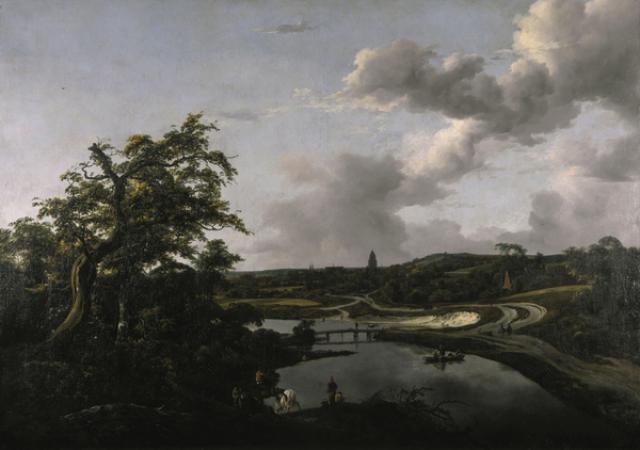  Jacob van Ruisdael The Banks of a River 1649.