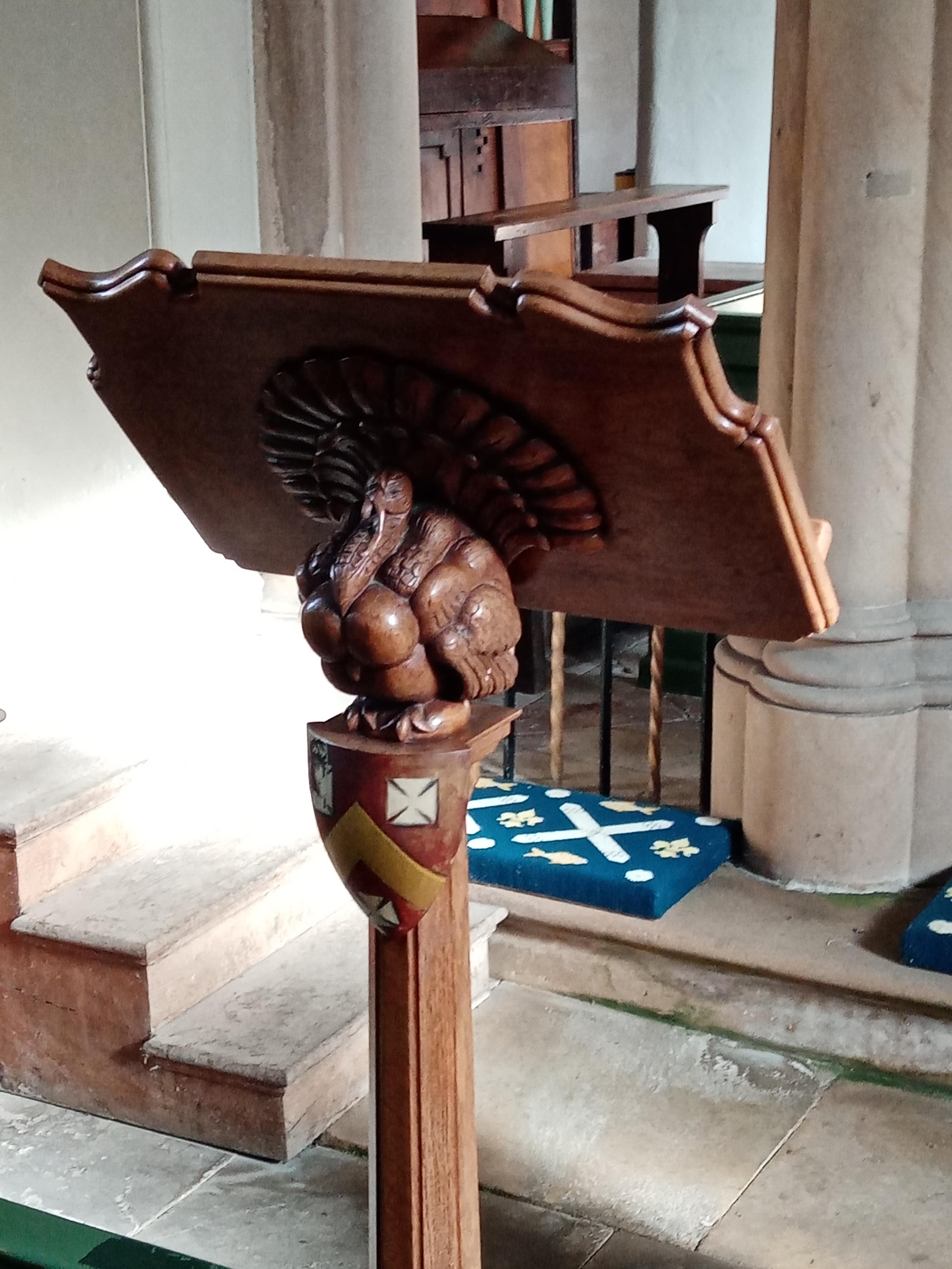 Turkey lectern in Boynton Church