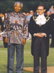 Robert Davis with Nelson Mandela