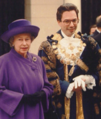 Robert Davis with Queen Elizabeth