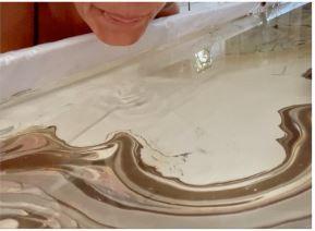 Yuko Demonstrating Suminagashi