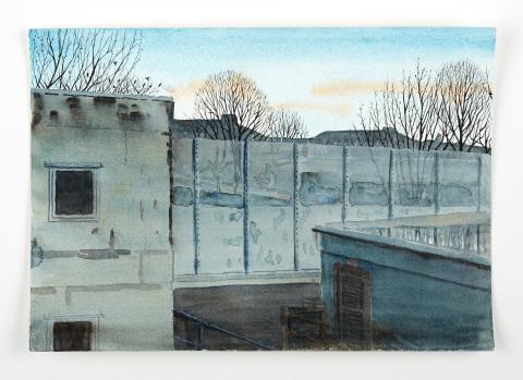 First Light in February, HM Prison Channings Wood, Watercolour and Gouache