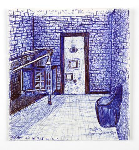 Inside my Prison; Outside my Prison Cell, HM Prison Liverpool, Drawing
