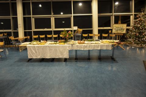 Our Christmas Party buffet all laid out 