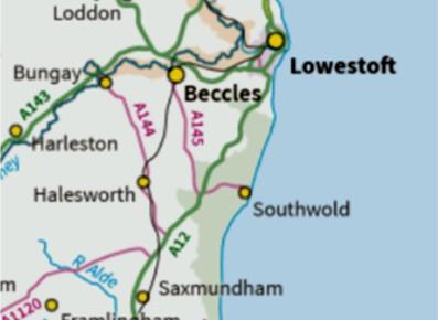 Our members come from a wide area of North East Suffolk