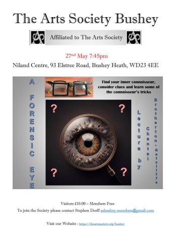 A Forensic Eye Talk - poster created by Roger Kutchinsky
