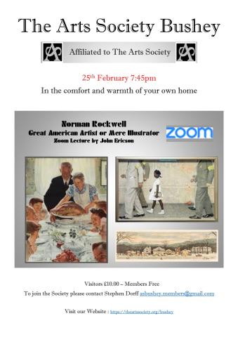 Talk on Norman Rockwell - poster created by Roger Kutchinsky