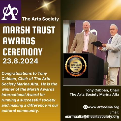 Chair Tony Cabban Winner Marsh Charitable Trust Award