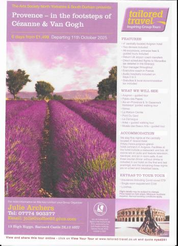here is our overseas tour in 2025-Provence.Travel with like-minded lovers of art.